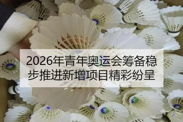 2026年青年奥运会筹备稳步推进新增项目精彩纷呈
